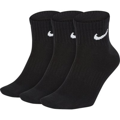 Nike ponožky Everyday Lightweight Ankle 010BlackWhite 3 pack – Zboží Mobilmania