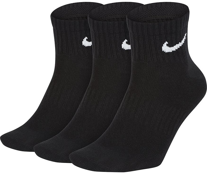 Nike ponožky Everyday Lightweight Ankle 010BlackWhite 3 pack