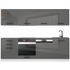 Kuchyňská linka Belini ALICE Premium Full Version 240 cm šedý lesk s pracovní deskou