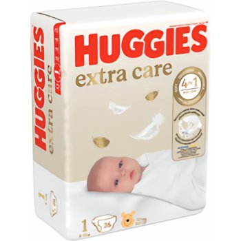 Huggies Extra Care 1 2-5 kg 26 ks