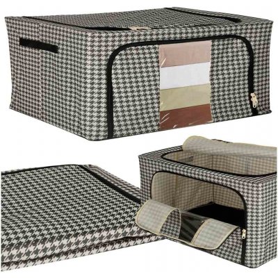 Organizér na lůžkoviny do šatní skříně bílý černý 22L KX3389 – Sleviste.cz