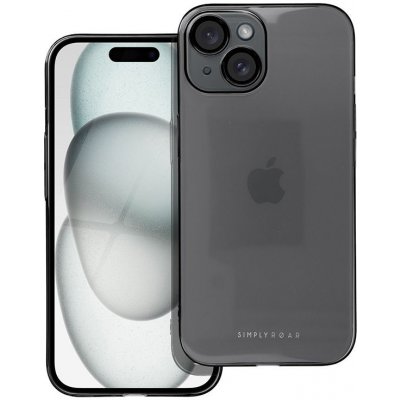 ROAR Pure Simple Apple iPhone 15 Plus - integrovaná sklíčka na čočky - plastový / gumový - černé