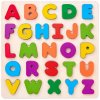 Dřevěná hračka Woody Puzzle ABC masivní písmena na desce