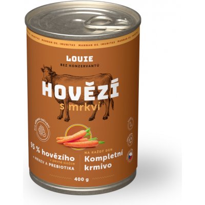 Louie Dog Hovězí s mrkví 400 g – Sleviste.cz