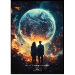 Jen tak z lásky Hvězdná mapa Vašeho životního okamžiku Rozměr plakátu: 50 × 70 cm (tištěný plakát), Barva pozadí: Galaxie, Volba rámu: Bez rámu – Zboží Dáma