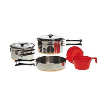 Mil-Tec Jídelní set pro dvě osoby STAINLESS STEEL