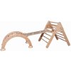 Montessori smyslová pomůcka Montessori Woodandhearts piklerový set, Large Natural Wood