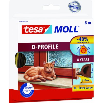 Tesamoll Gumové těsnění D profil 6 m bílé 05393-00102-00 – Zboží Mobilmania