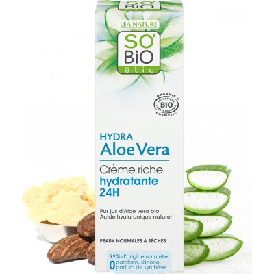 So´Bio Bio krém bohatě hydratující denní aloe vera 50 ml
