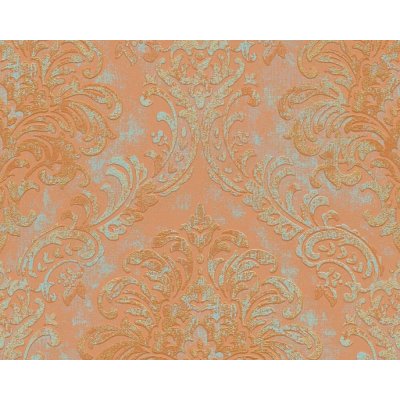 A.S.Création 4002391121 Luxusní vliesová tapeta barokní zámecká - oranžová tyrkysová zlatá rozměry 0,53 x 10,05 m – Zboží Mobilmania