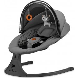 KINDERKRAFT Lehátko houpací s melodií 2v1 Lumi, do 9 kg, Premium Dark grey