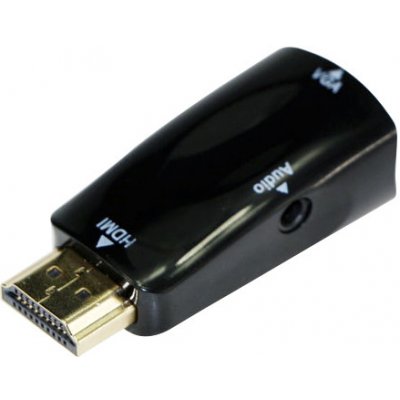Kabel red. HDMI na VGA + Audio, M/F, černá - A-HDMI-VGA-02 – Zboží Živě