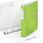 Leitz Kroužkový pořadač WOW A4+ 4DR 25mm zelený 42420054 – Zboží Živě