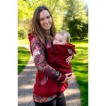 Jsem máma nosicí mikina s kapucí Bordó s květy – Zboží Dáma