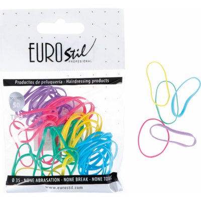 Gumičky do vlasů Eurostil Profesional TPU Hair Elastics For Hairstyles - barevné, 50 ks (06808) – Zboží Dáma