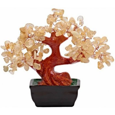 Nefertitis Bonsai ze žlutého křemene - dekorace domů a kanceláře NF43042 - cca 15 x 17 cm – Hledejceny.cz