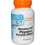 Doctor's Best Betaine HCl + Pepsin & Gentian Bitters hořec 120 kapslí – Hledejceny.cz