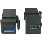ASA 56001000008 Keystone spojka USB A zásuvka 180° černá – Zboží Mobilmania