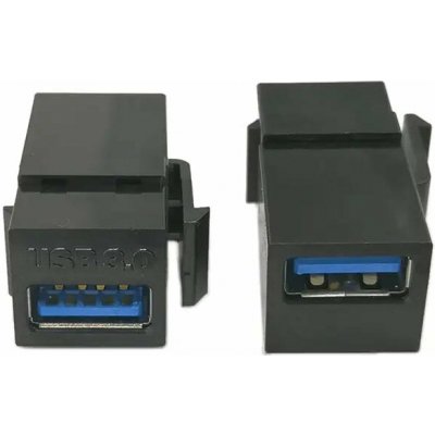 ASA 56001000008 Keystone spojka USB A zásuvka 180° černá – Zboží Mobilmania