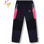 Kugo DK8236 zateplené šusťákové kalhoty růžový zip – Sleviste.cz