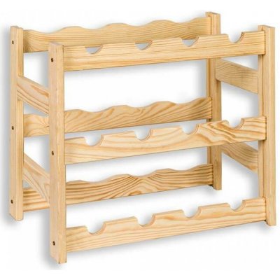 AtmoWood Dřevěný regál na víno 12 lahví – Sleviste.cz