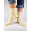 Noviti SB024 puntíky Lurex dámské ponožky béžová
