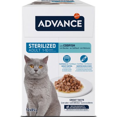Advance Feline Sterilized treska 12 x 85 g