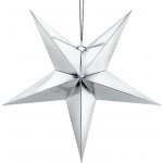HVĚZDA papírová stříbrná 30cm – Zboží Dáma