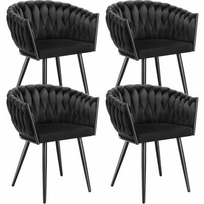 Tectake 405529 Astano černá 6 ks – Zboží Dáma