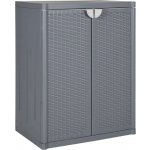 Omaxi Zahradní úložná skříň šedá 65 x 45 x 88 cm PP ratan 818036 – Sleviste.cz