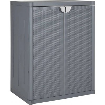 Omaxi Zahradní úložná skříň šedá 65 x 45 x 88 cm PP ratan 818036 – Sleviste.cz