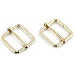 Prima-obchod Posunovač na popruhy šíře 20 mm čtvercový, barva 2 zlatá sv. – Zboží Dáma