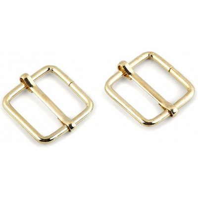 Prima-obchod Posunovač na popruhy šíře 20 mm čtvercový, barva 2 zlatá sv. – Zboží Dáma