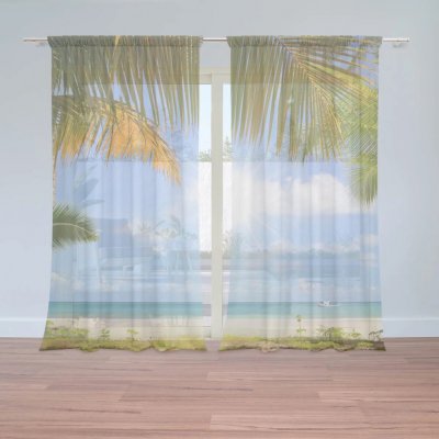 Sablio Záclony Pláž: 2ks 150x250cm – Hledejceny.cz