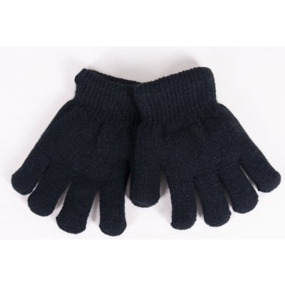 Dívčí pětiprsté dvouvrstvé rukavice Yoclub RED-0103G-AA50-002 Black