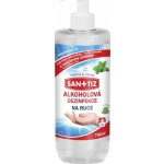 Sanitiz alkoholová dezinfekce na ruce parfém máta obsahuje Aloe Vera 750 ml – Zboží Mobilmania