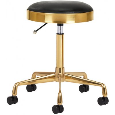 Activeshop kosmetický taburet H7 zlato černý – Sleviste.cz