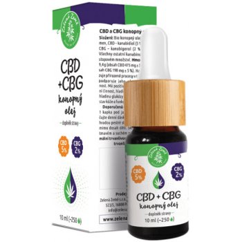 CBD 5% + CBG 2% konopný olej 10 ml