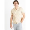 Pánská Košile Celio Davisco pánská vzorovaná košile béžová