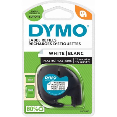 Dymo S0721660, černý tisk/bílý podklad, 4m, 12mm