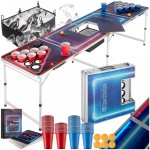 Tectake 405438 pivní pongový stůl beerwars ii, s mrazicím boxem a led osvětlením barevná – Hledejceny.cz