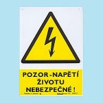 Pozor - napětí životu nebezpečné ! 210x297 mm - plast – Zbozi.Blesk.cz