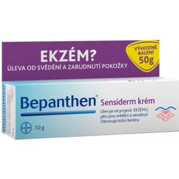 Bepanthen krém Sensiderm proti ekzému 50 g + ubrousky Happy Planet 100% BIO 60 ks dárková sada