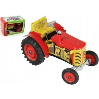 Kovap Traktor Zetor červený na klíček kov 14cmv krabičce 95000380 XG 1:25