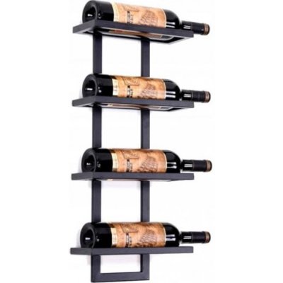 BIO FLAME Nástěnný stojan na víno Modena Wood 4 – Zboží Mobilmania