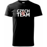 Czech team Český lev Klasické pánské triko černá – Zboží Mobilmania