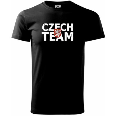 Czech team Český lev Klasické pánské triko černá – Zboží Mobilmania