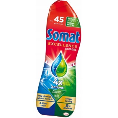 Somat Excellence Duo Gel Grease Cutting gel do myčky 900 ml – Hledejceny.cz