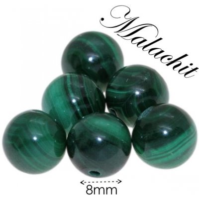 MALACHIT, přírodní, kulička, 8mm – Hledejceny.cz
