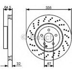 BOSCH Brzdový kotouč - 335 mm BO 0986479413 | Zboží Auto